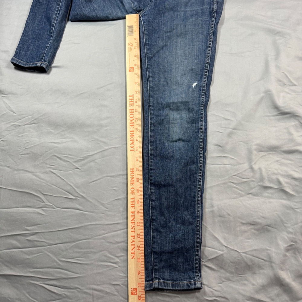 THE GREAT The Almost Skinny Jeans Blue Distressed Knee Size 25 - Picture 7 of 10